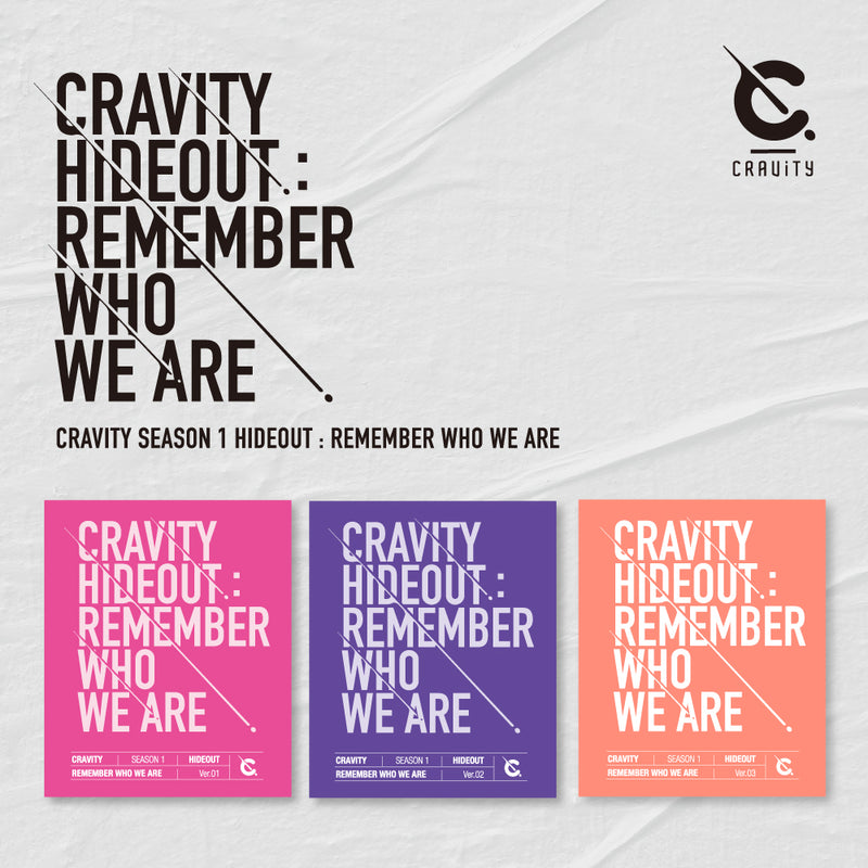 3CD SET - CRAVITY - Album SEASON1 HIDEOUT REMEMBER WHO WE ARE - Ver1 + Ver2 + Ver3