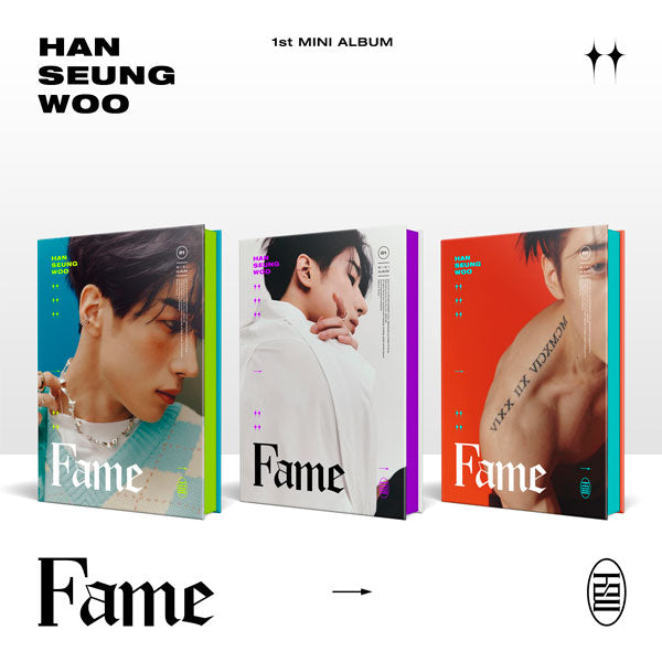 3CD SET - HAN SEUNG WOO - Mini Album Vol.1 Fame - HAN ver + SEUNG ver + WOO ver