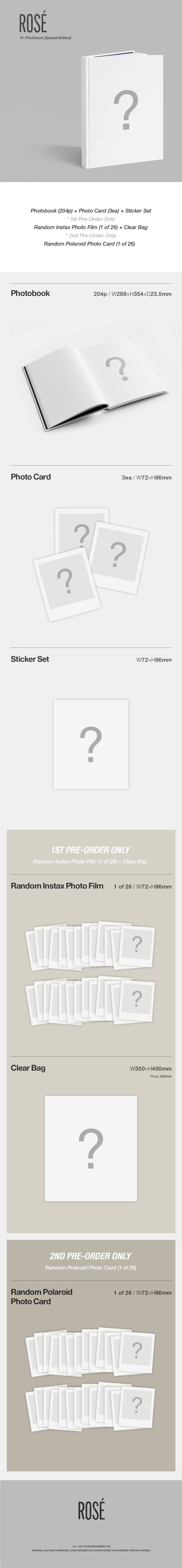 Rose - R- Photobook [Special Edition] (first Preorder-Sales)