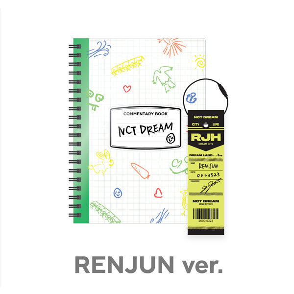 NCT DREAM - RENJUN - NCT LIFE - DREAM in Wonderland Commentary Book + Luggage Tag SET