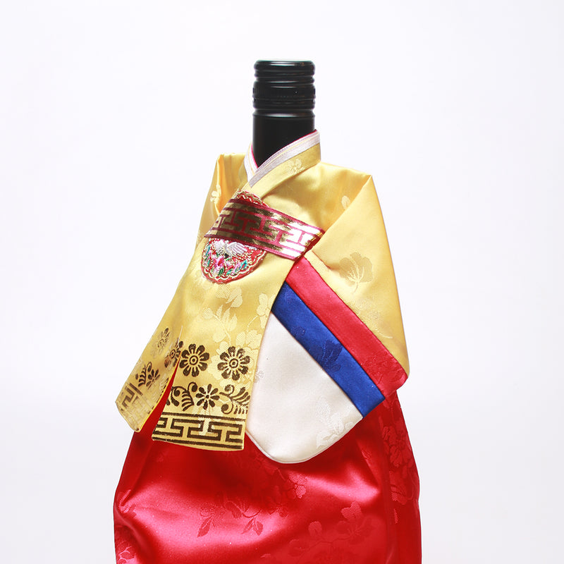 Korean Traditional Queen Hanbok Wine Bottle Cover