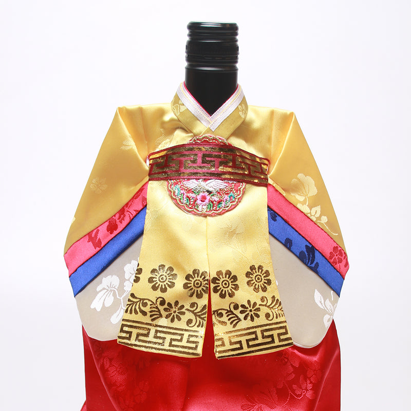 Korean Traditional Queen Hanbok Wine Bottle Cover